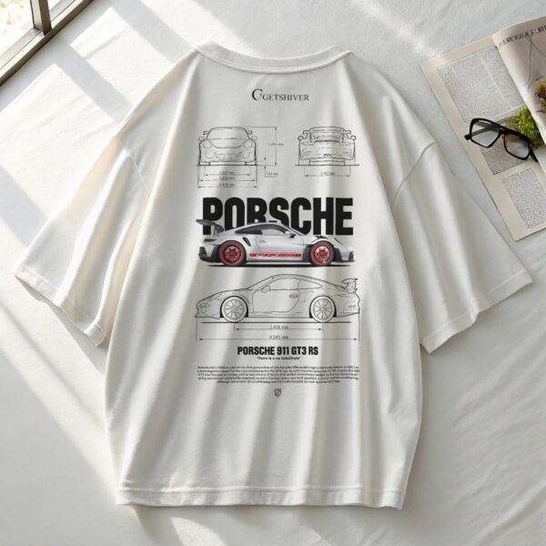 PORSCHE 911 BLUEPRINT Unisex Dropshoulder Tshirt
